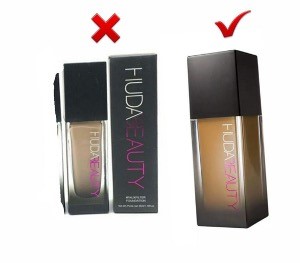 نحوه تشخیص کرم پودر Huda Beauty اصل از تقلبی