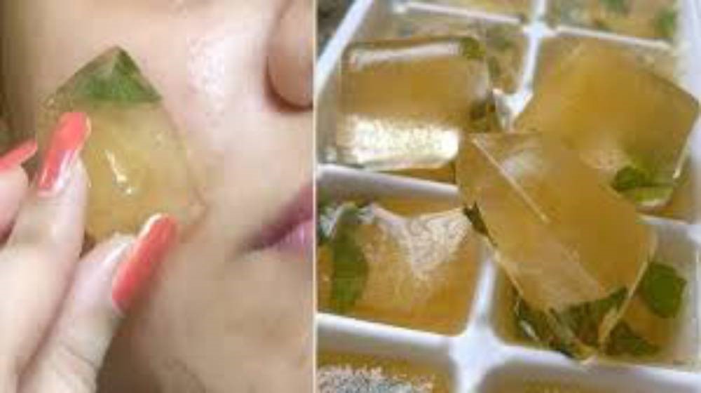 چای سبز یخی برای درمان جوش صورت