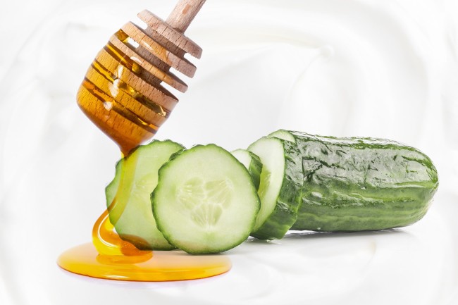 رفع لاغری صورت با ماسک خیار