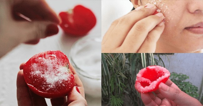 اسکراب خانگی شکر و گوجه