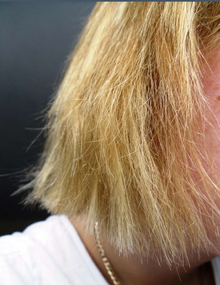 ترمیم موهای سوخته با رنگ