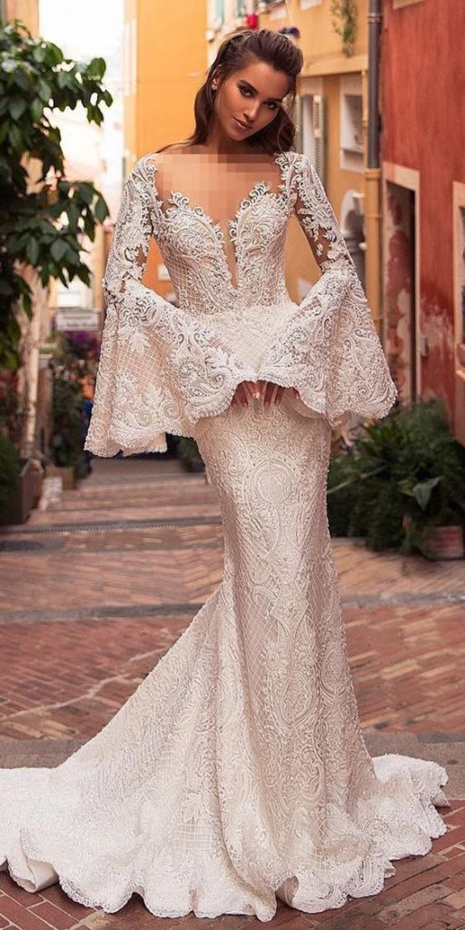 لباس عروس دانتل دوزی