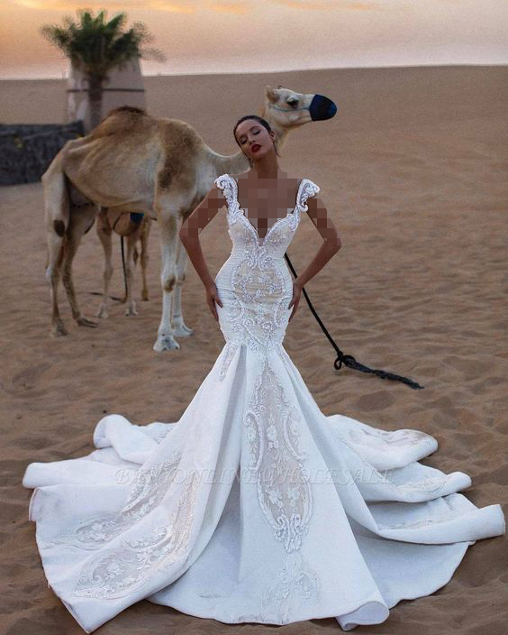 لباس عروس مدل ماهی دنباله‌دار