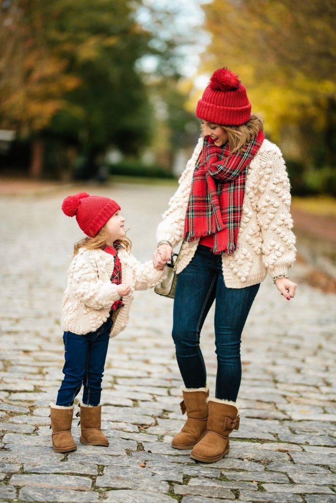 ست لباس زمستانی مادر و دختر