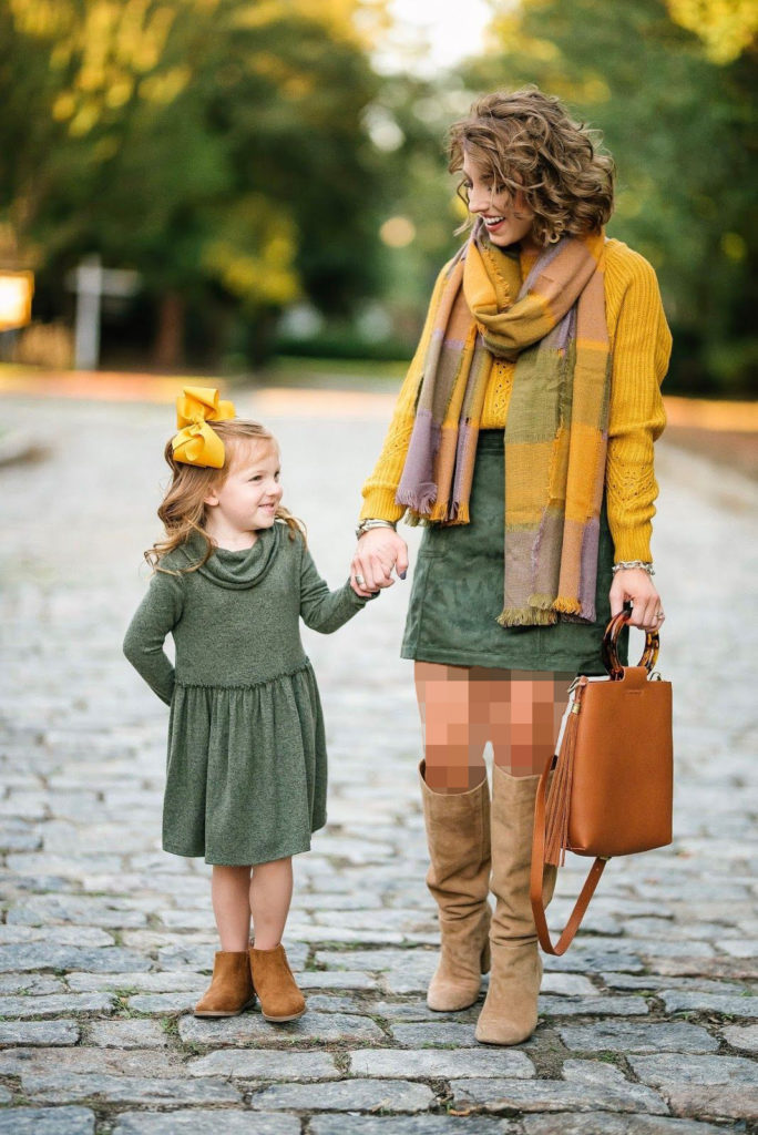 ست پاییزی لباس مادر و دختر