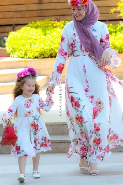 ست شیک لباس گلدار مادر و دختر