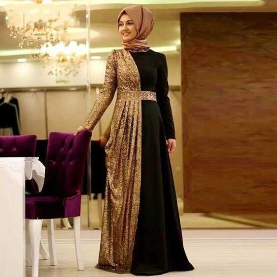 لباس مجلسی پوشیده ژورنالی 2019 ترکیه