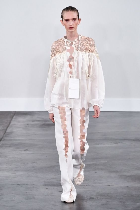 مدل جدید بلوز ترنسپرنت از کالکشن gabriela hearst