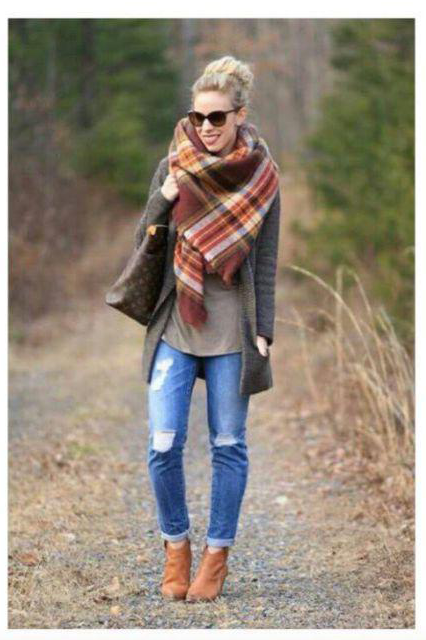 آخرین ترند های پاییز سال 2019 با شال چهارخونه
