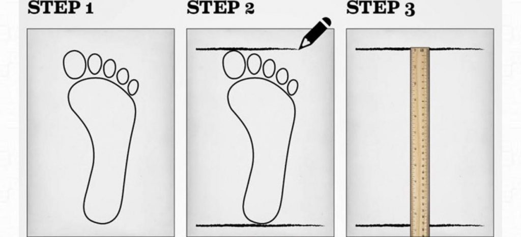 اندازه گیری طول کف پا برای تعیین سایز کفش زنانه