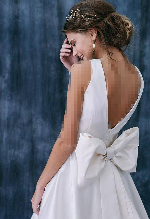 لباس عروس پاپیون‌دار