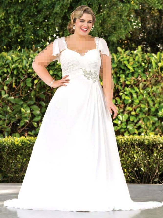 مدل لباس عروس فرم بدنی سیبی شکل برای افراد چاق
