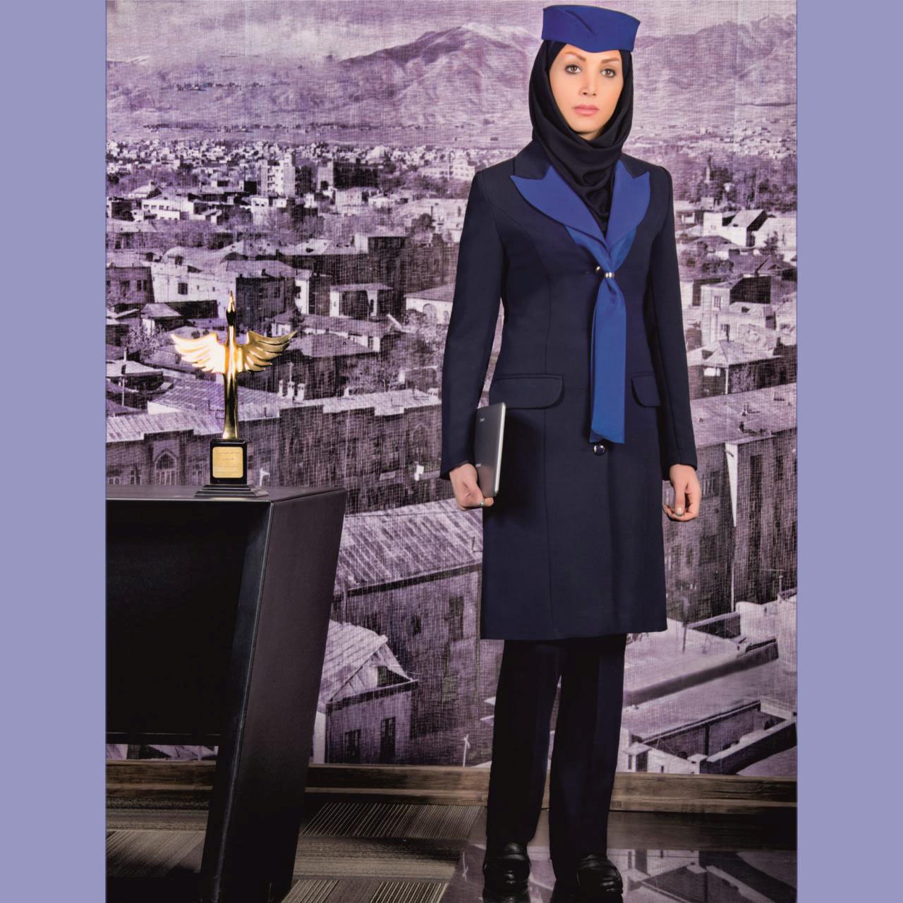 مانتو اداری همراه با کلاه