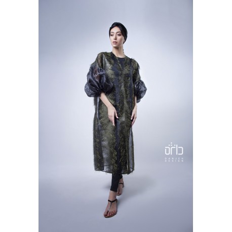 مانتو دخترانه مجلسی آستین خمرهای